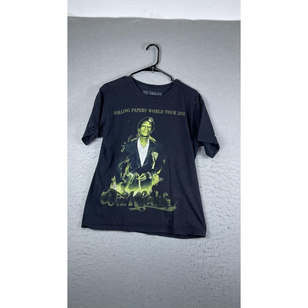 Wiz Khalifa Shirt Mens Medium Black Rolling Papers World Tour‎ 2011 Tee Graphic